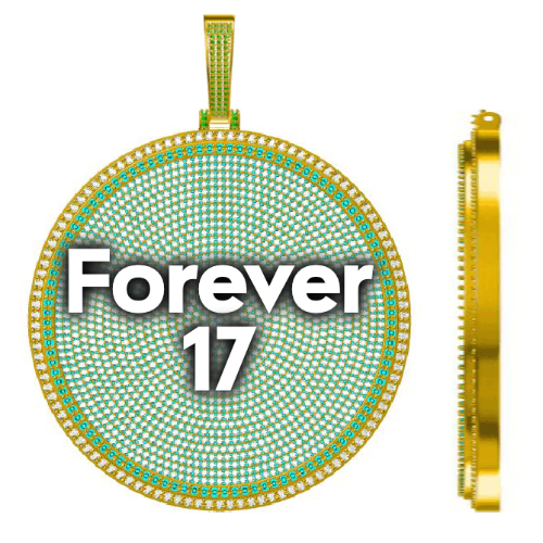 CUSTOM LETTER NECKLACE 3D BIG DISC