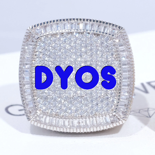CUSTOM LETTER 3D ICED RING