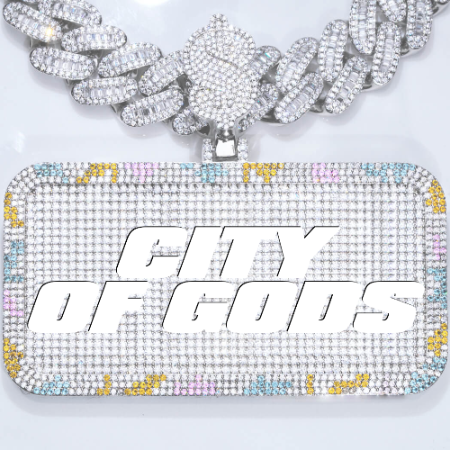 CUSTOM LETTER NECKLACE 3D COLORFUL SQUARE
