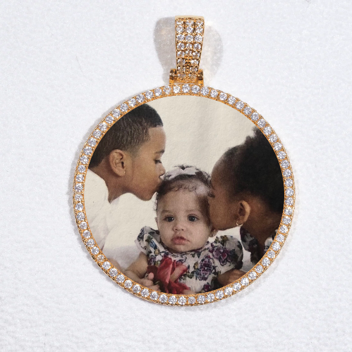 MEDIUM 3D CIRCLE CUSTOM PICTURE PENDANT
