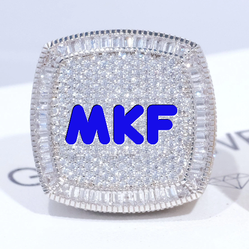 CUSTOM LETTER 3D ICED RING