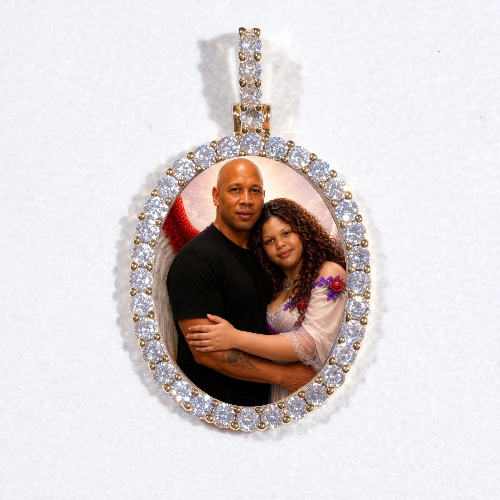 3D Oval Custom Picture Pendant
