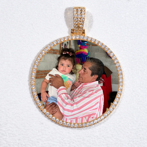 MEDIUM 3D CIRCLE CUSTOM PICTURE PENDANT