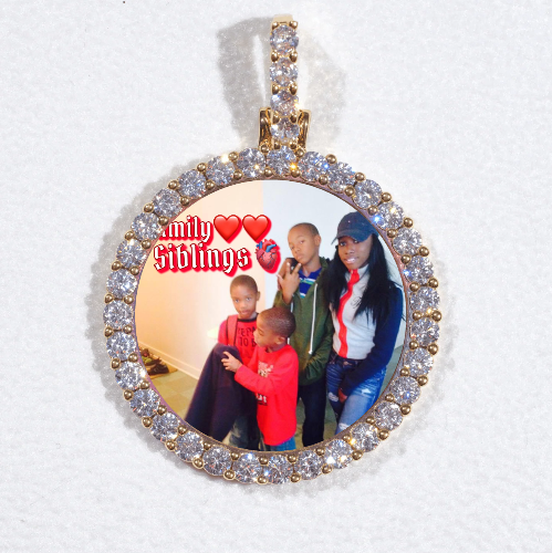 3D CIRCLE CUSTOM PICTURE PENDANT SMALL SIZE