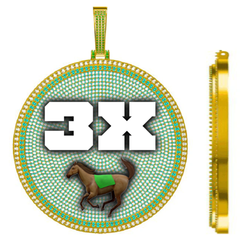CUSTOM LETTER NECKLACE 3D BIG DISC