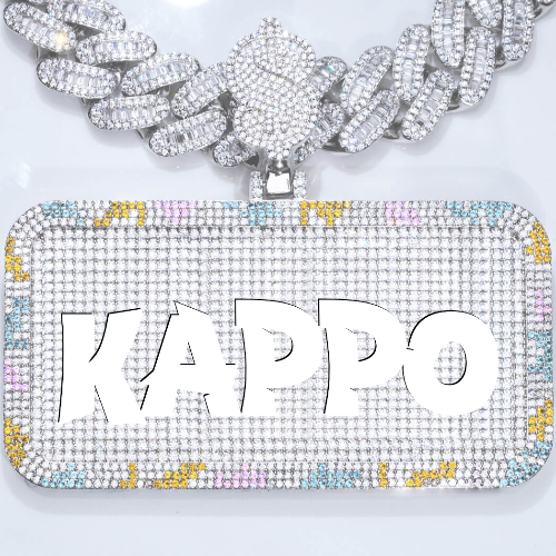 CUSTOM LETTER NECKLACE 3D COLORFUL SQUARE