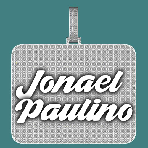 CUSTOM LETTER NECKLACE 3D BIG SQUARE