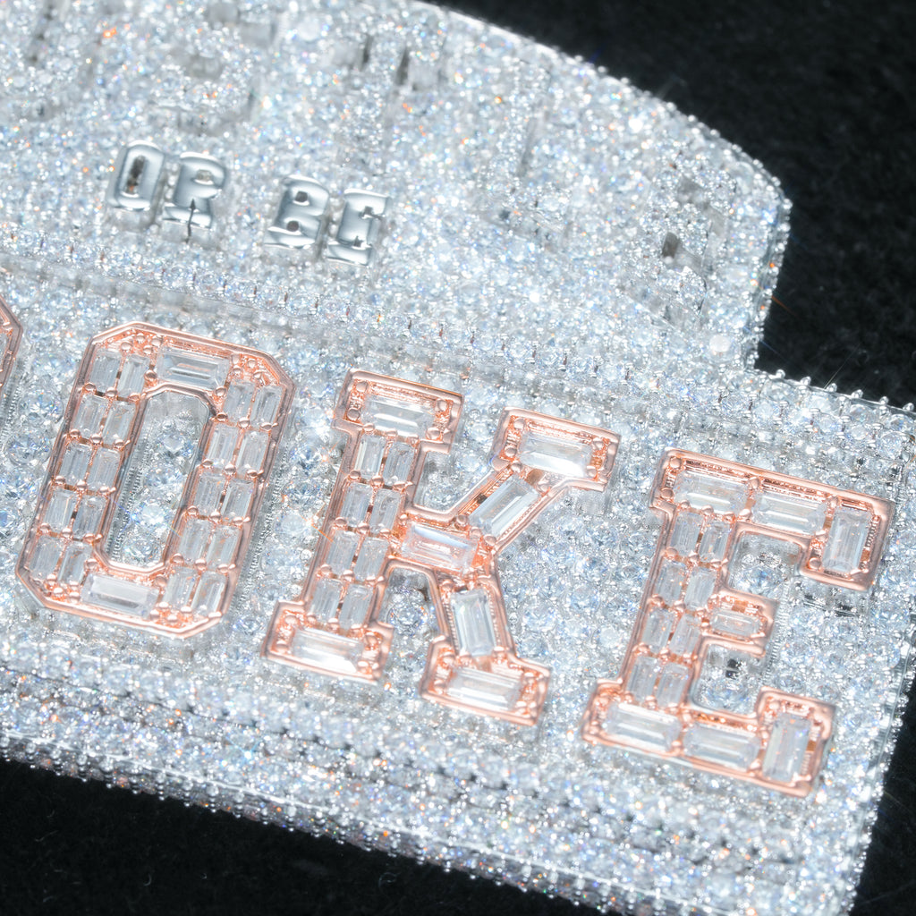 hustle-or-be-broke TWO LAYER ICED NECKLACE