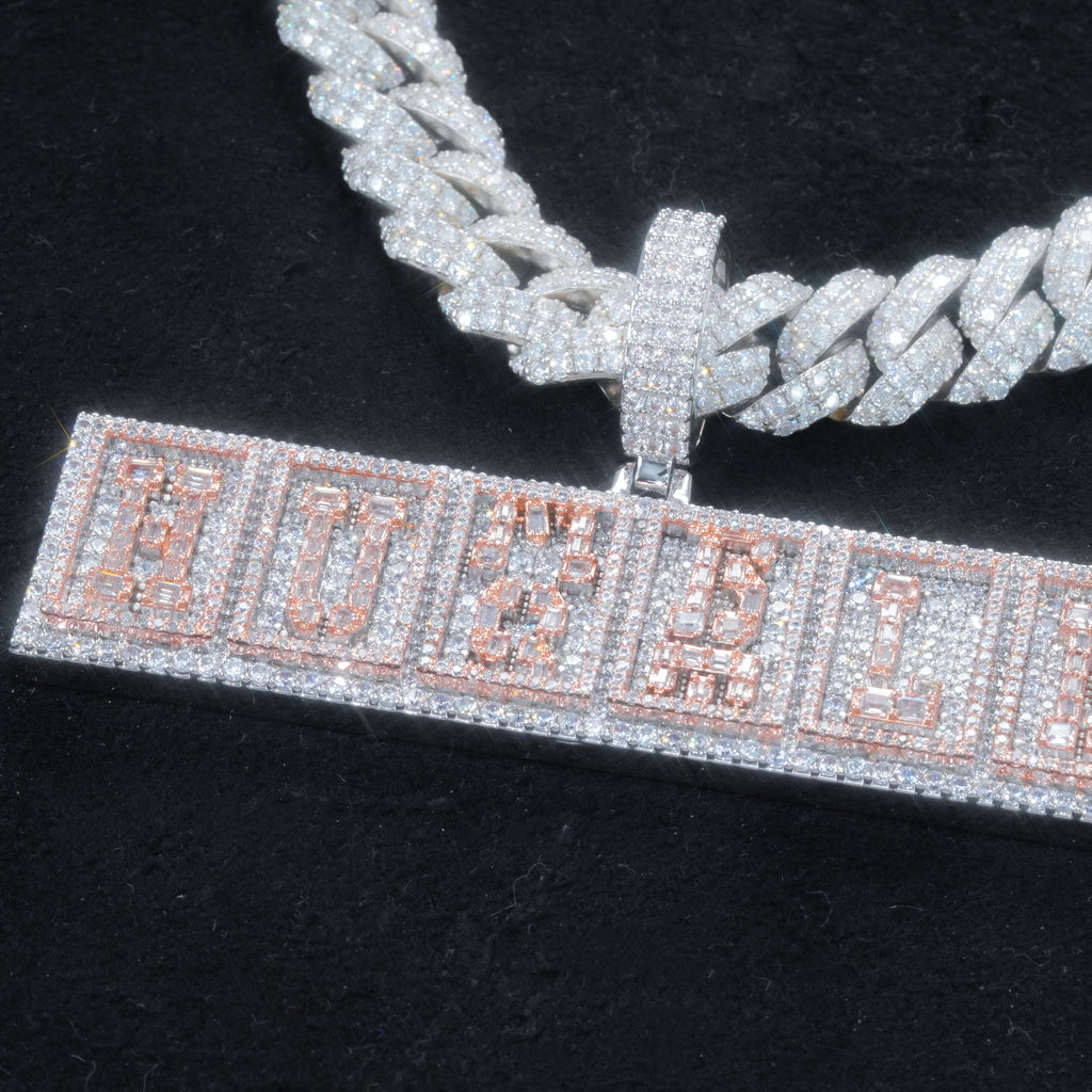 HUMBLE HUSTLE Baguette Iced Pendant