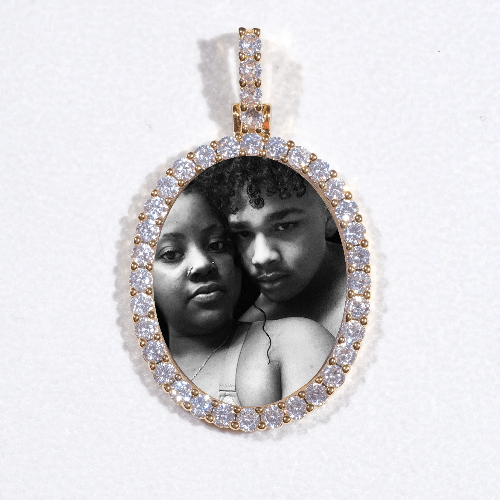 3D Oval Custom Picture Pendant