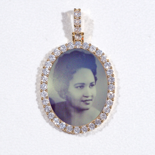 3D Oval Custom Picture Pendant
