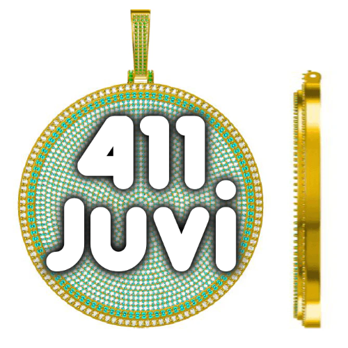 CUSTOM LETTER NECKLACE 3D BIG DISC