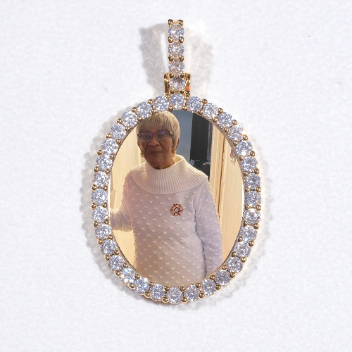 3D Oval Custom Picture Pendant