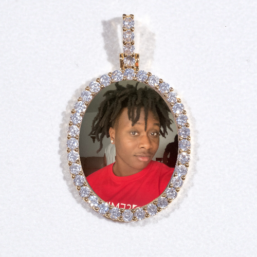 3D Oval Custom Picture Pendant