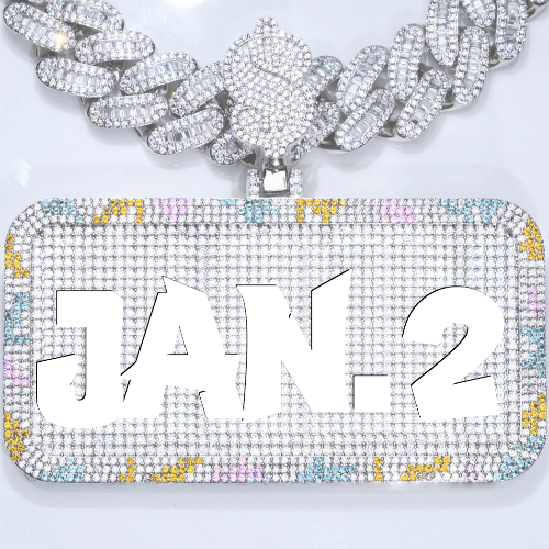 CUSTOM LETTER NECKLACE 3D COLORFUL SQUARE