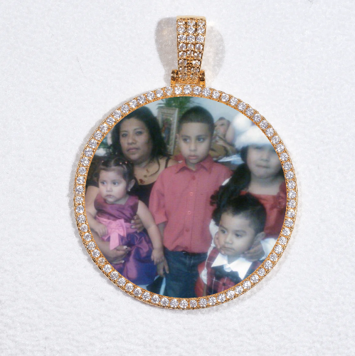 MEDIUM 3D CIRCLE CUSTOM PICTURE PENDANT