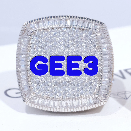 CUSTOM LETTER 3D ICED RING