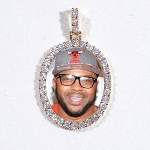 3D Oval Custom Picture Pendant
