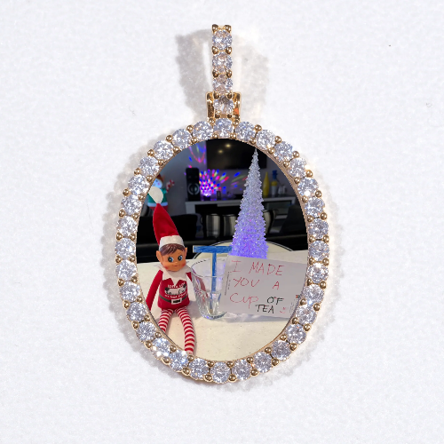 3D Oval Custom Picture Pendant