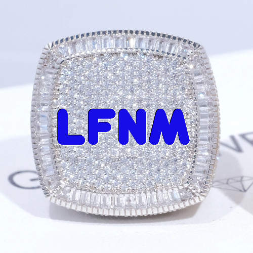 CUSTOM LETTER 3D ICED RING