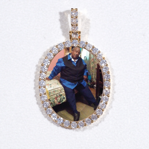 3D Oval Custom Picture Pendant