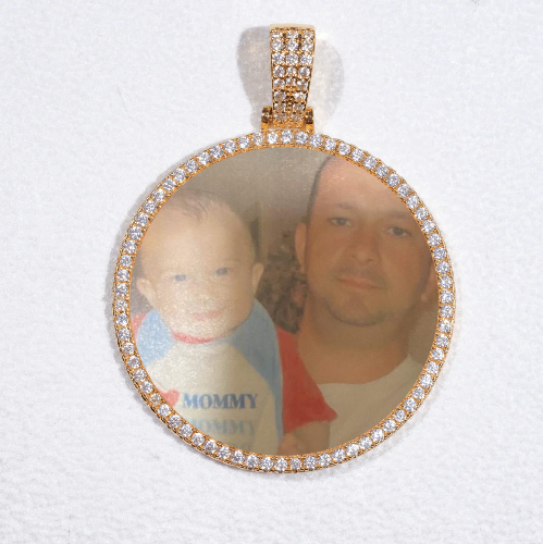 MEDIUM 3D CIRCLE CUSTOM PICTURE PENDANT