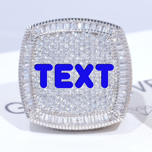 CUSTOM LETTER 3D ICED RING