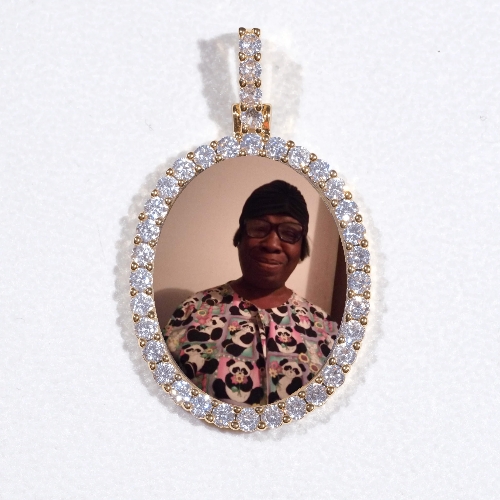 3D Oval Custom Picture Pendant