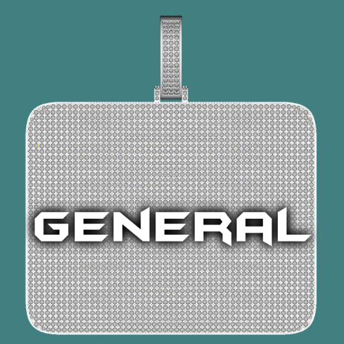 CUSTOM LETTER NECKLACE 3D BIG SQUARE