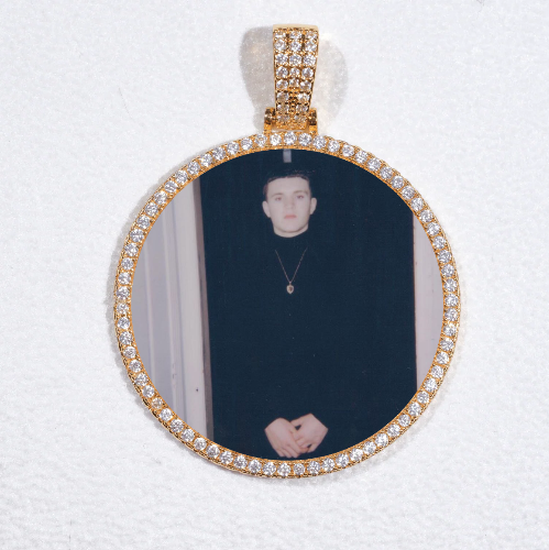 MEDIUM 3D CIRCLE CUSTOM PICTURE PENDANT