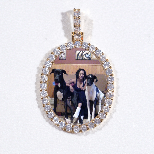 3D Oval Custom Picture Pendant