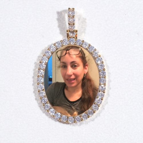 3D Oval Custom Picture Pendant