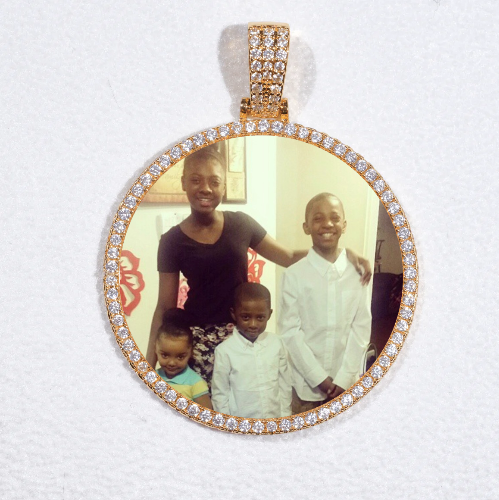 MEDIUM 3D CIRCLE CUSTOM PICTURE PENDANT