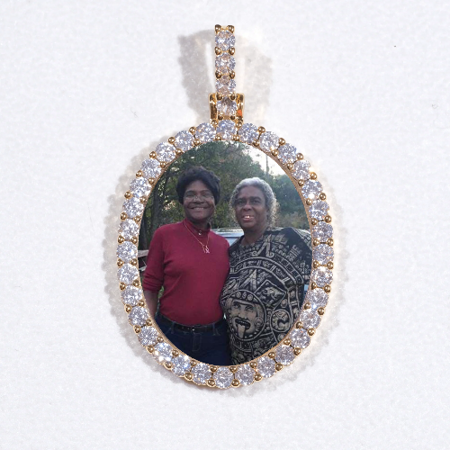 3D Oval Custom Picture Pendant