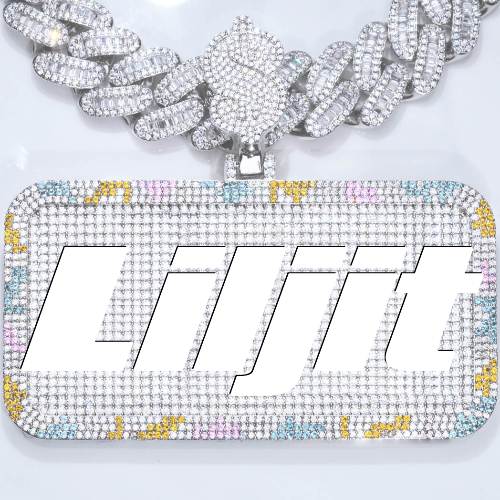CUSTOM LETTER NECKLACE 3D COLORFUL SQUARE