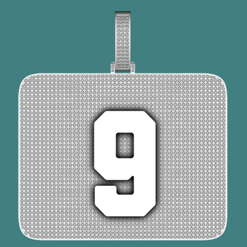 CUSTOM LETTER NECKLACE 3D BIG SQUARE