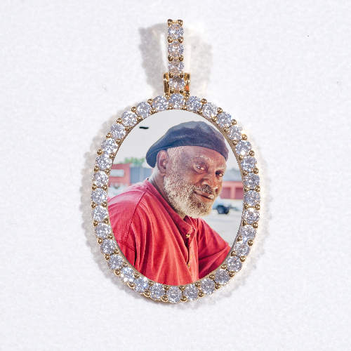 3D Oval Custom Picture Pendant