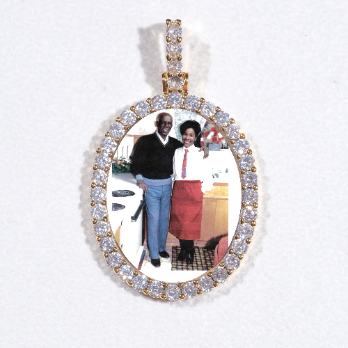 3D Oval Custom Picture Pendant