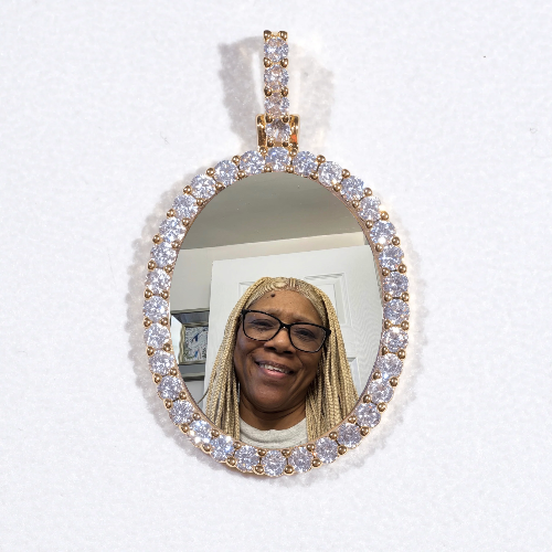 3D Oval Custom Picture Pendant