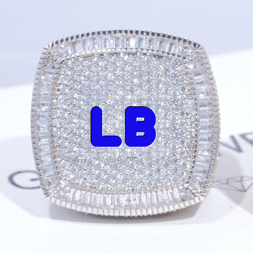 CUSTOM LETTER 3D ICED RING
