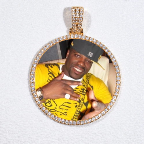 MEDIUM 3D CIRCLE CUSTOM PICTURE PENDANT