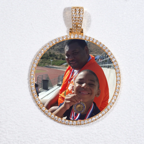 MEDIUM 3D CIRCLE CUSTOM PICTURE PENDANT