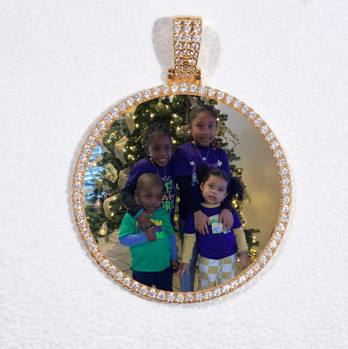 MEDIUM 3D CIRCLE CUSTOM PICTURE PENDANT