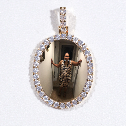 3D Oval Custom Picture Pendant