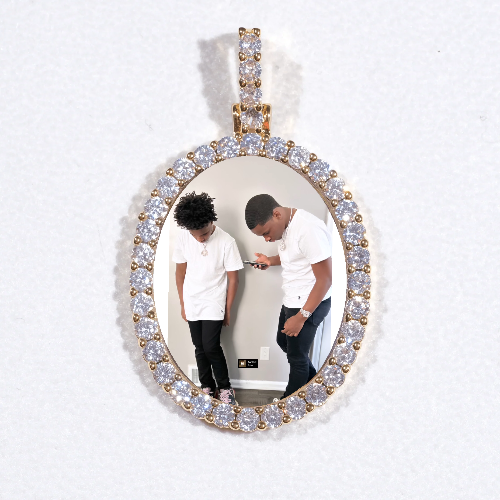3D Oval Custom Picture Pendant