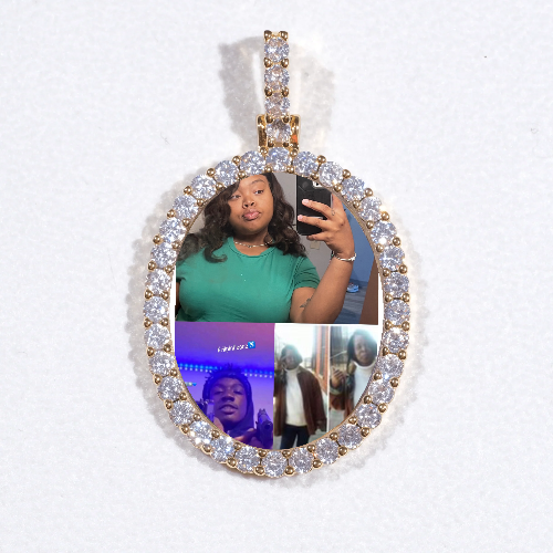 3D Oval Custom Picture Pendant