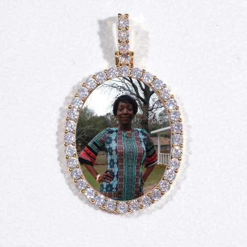 3D Oval Custom Picture Pendant