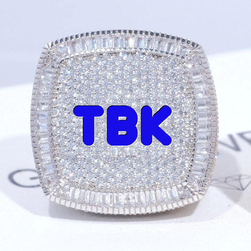 CUSTOM LETTER 3D ICED RING