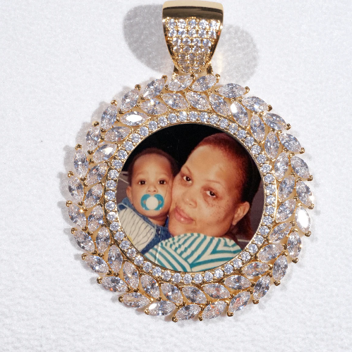Large 3D Wheat Ear Custom Picture Pendant