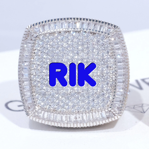 CUSTOM LETTER 3D ICED RING